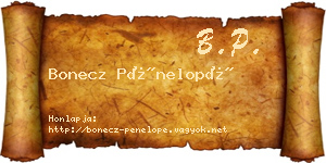 Bonecz Pénelopé névjegykártya